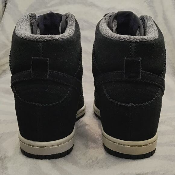 NIKE💥WEDGE PURPLE STYLE DUNK SKY HIGH🖤BLACK🖤COURT💜PURPLE💜LADIES 6.5 IN VGUC - Picture 4 of 16